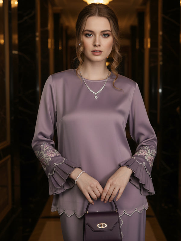 BAJU KURUNG KEDAH ZALEY (MAUVE)